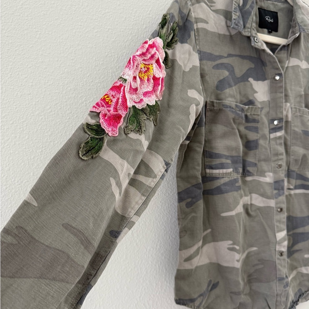 Rails Marcel Embroidered Camo Shirt - Picture 3 of 8
